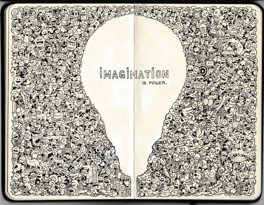 moleskine_doodles__imagination_is_power_by_kerbyrosanes-d6f70r1